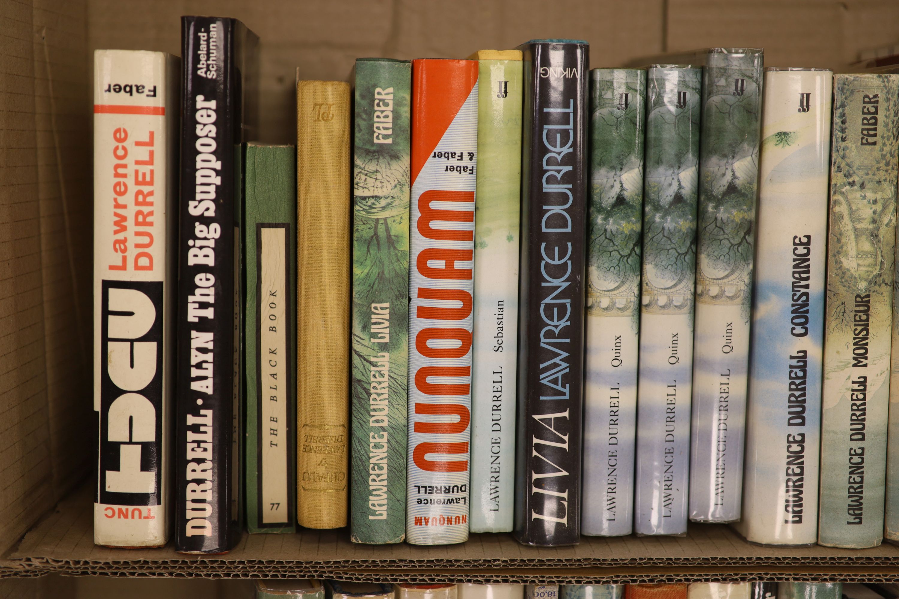 Durrell, Lawrence. Bitter Lemons (1957); Balthazar (1958); Spirit of Place (1969); together with others by this author, almost all first editions in d/wrappers